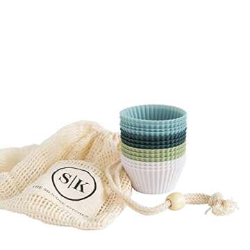 The Silicone Kitchen Reusable Silicone Baking Cup Silicone Muffin Liners for Cupcakes, BPA Free, Reg...