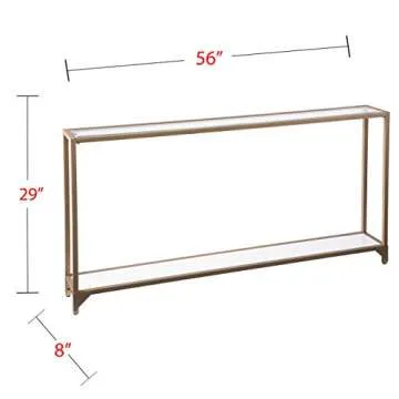 Stylish SEI Furniture Bergen Console Table - Gold Finish