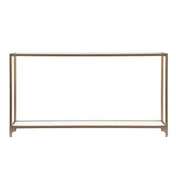Stylish SEI Furniture Bergen Console Table - Gold Finish