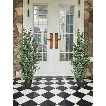 Clycaloor 2PCS Large Eucalyptus Trees - Lifelike Decor