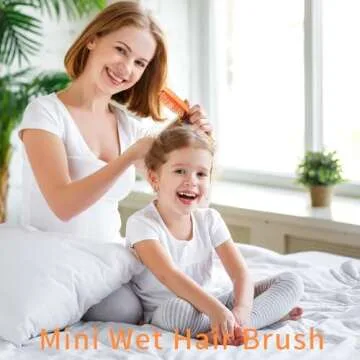 Mini Soft Bristle Detangler Hair Brushes - 8 Pack Travel Set