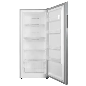 Hamilton Beach HBFRF1495 14 cu ft Upright Convertible Fridge/Freezer-Frost Free-Removable Glass Shelves-LED Interior Light, Stainless