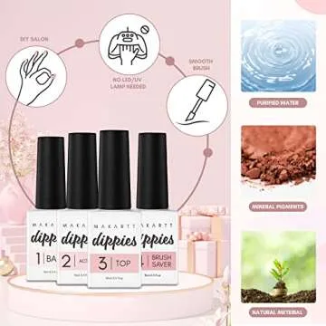 Makartt Dip Powder Liquid Set for Easy At-Home Manicures