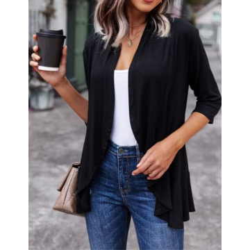 Zeagoo Women's Lightweight Draped Cardigan for Every Occasion