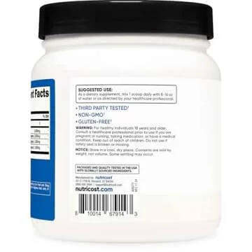 Nutricost BCAA Powder 2:1:1 (90 Servings, No Flavor Added) - Branched Chain Amino Acids