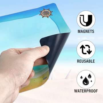 Magnetic Decorations for Cruise Door , 7 pcs Fun Nautical Themed Decorative Magnets for Cruise Cabin Doors, Car, Fridge and Metal Surfaces(Nautical Style)