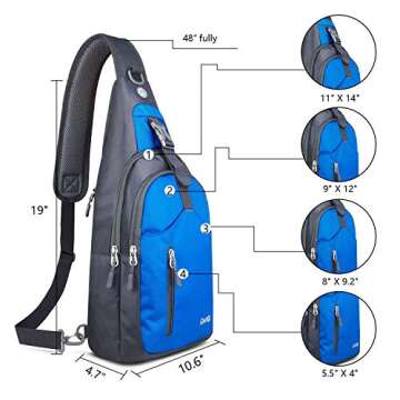 CARQI Sling Bag Shoulder Backpack Crossbody Purse for Hiking Camping