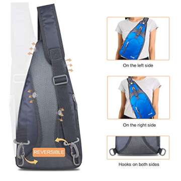 CARQI Sling Bag Shoulder Backpack Crossbody Purse for Hiking Camping