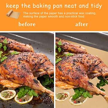 Non-Stick Parchment Paper Roll - 15x200 ft for Baking