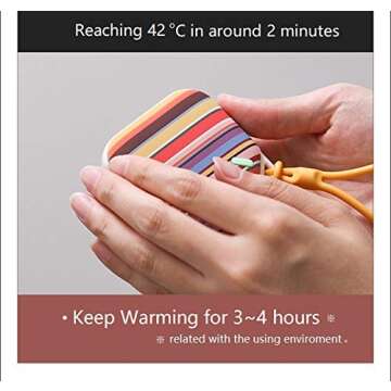 Orastone Rechargeable Hand Warmer Electronic Portable Hand Warmer, Gifts for Women, Men (Polygon)