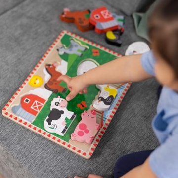 Melissa & Doug Eco-Friendly Farm Chunky Puzzle for Toddlers