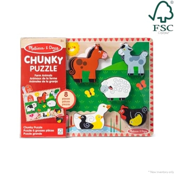 Melissa & Doug Eco-Friendly Farm Chunky Puzzle for Toddlers