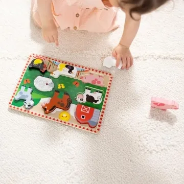 Melissa & Doug Eco-Friendly Farm Chunky Puzzle for Toddlers