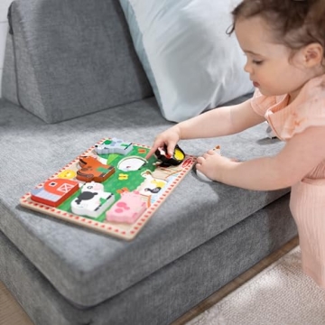 Melissa & Doug Eco-Friendly Farm Chunky Puzzle for Toddlers