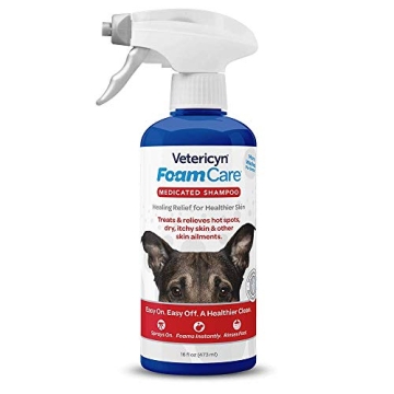 FoamCare Medicated Pet Shampoo by Vetericyn | Sensitive Skin Shampoo for Dogs, Cats, and All Animals...