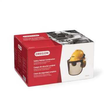 Oregon 563474 Chainsaw Safety Protective Helmet with Visor Combo Set, Yellow