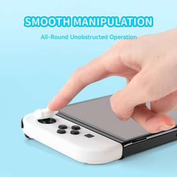 WISHAVEN Cute Pocket Monsters Joycon Thumb Grip Caps Compatible with Nintendo Switch, Soft Silicone Joystick Cover for Nintendo Switch/OLED/Lite Controller, 4PCS (Cupcakes & Cinnamon Roll Dog)