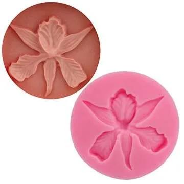 Cute Very Mini Creative Orchid Flower Floral Silicone Mold Cymbidium for DIY Cake Fondant Baking Biscuit Tray 3D Hard Candies Desserts Drop Glue Decor Tool