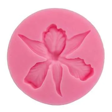 Cute Very Mini Creative Orchid Flower Floral Silicone Mold Cymbidium for DIY Cake Fondant Baking Biscuit Tray 3D Hard Candies Desserts Drop Glue Decor Tool