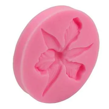 Cute Very Mini Creative Orchid Flower Floral Silicone Mold Cymbidium for DIY Cake Fondant Baking Biscuit Tray 3D Hard Candies Desserts Drop Glue Decor Tool