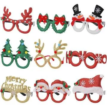 Eokeanon Christmas Party Glasses - 9 Assorted Styles