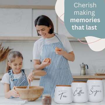 Elegant FIFTH FORK 3-Piece Airtight Canister Set