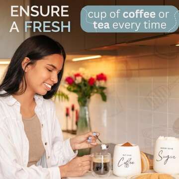 Elegant FIFTH FORK 3-Piece Airtight Canister Set