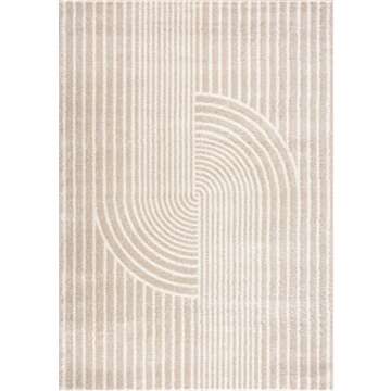 Abani Rugs Beige Arch Pattern Knot Modern Print Premium Area Rug - Contemporary No-Shed Neutral 7'9" x 10'2" (8'x10') Bedroom Rug