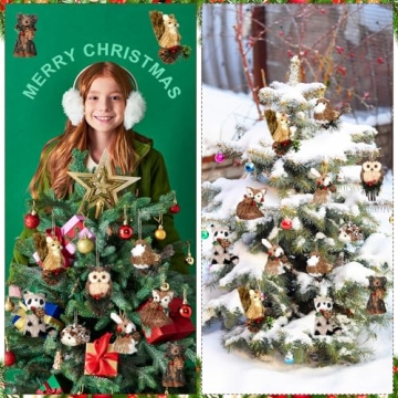 Charming Woodland Animal Christmas Ornaments Set for Holiday Decor