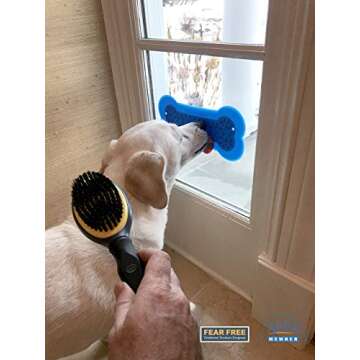 Lick Lick Pad Dog Accessories | Pet Shower Attachment | Dog Peanut Butter Lick Pad | Dog Bathing Station | Dog Bathing Supplies | Veterinarian Used | Suction to Wall | Large