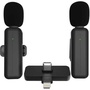 Wireless Lavalier Microphone for iPhone & Android