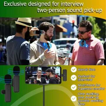 Wireless Lavalier Microphone for iPhone & Android