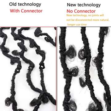 LMZIM 36 Inch Butterfly Locs Crochet Hair 5 Packs Long Distressed Soft Faux Locs, Crochet Braids Loc...