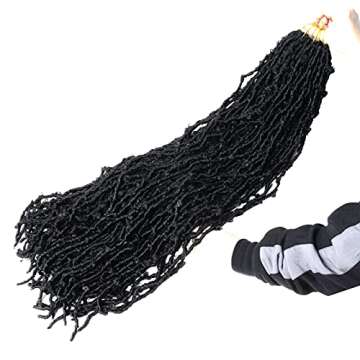 LMZIM 36 Inch Butterfly Locs Crochet Hair 5 Packs Long Distressed Soft Faux Locs, Crochet Braids Locs for Black Women