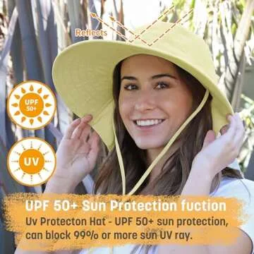 Solaris UPF 50+ Wide Brim Sun Hat for Women - Small Size Packable Lightweight, Floral Scarf Cooling ...