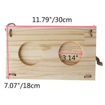 Multi-Functional Rabbit Wooden Hay Rack for Small Pets - Ideal for Bunnies, Chinchillas, and Guinea ...