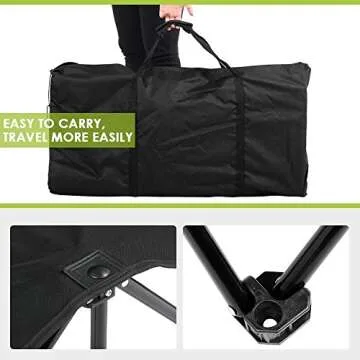 Yaheetech 6 Seats Foldable Sideline Bench for Sports Team Portable Camping Folding Football Chairs with Carry Bag, Black