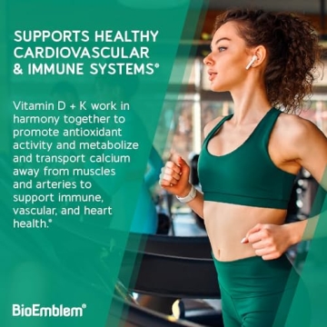 BioEmblem Vitamin D3 K2 Capsules for Immunity and Health