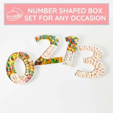 Soul & Lane Fillable Cardboard Number Charcuterie Board Box, Large Paper Mache Numbers Shaped Cutout for Food, White Hollow Gift Tray for Birthday and Party Decor, Number 4