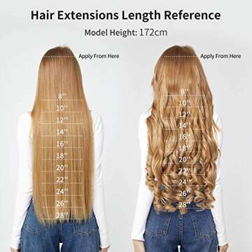 REECHO 24" Clip-in Hair Extensions for Ultimate Volume