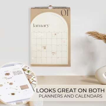 Aesthetic Planner Stickers for Fun Planning - 1220+ Monthly Boho Designs for Your Calendar or Scrapbook - The Perfect Sticker Accessories to Enhance Your Daily Bullet Journaling