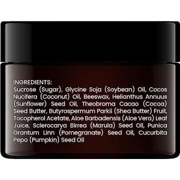 Brooklyn Botany Lip Scrub Exfoliator 1 oz – Lip Moisturizer for Dry Lips and Chapped Lips – Gentle Lip Exfoliator for Smooth and Brighter Lips – Vanilla Flavor