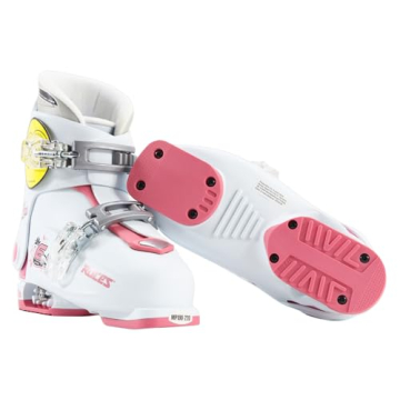 Roces Adjustable Youth Ski Boots - Sizes 19.0-22.0 - White/Pink