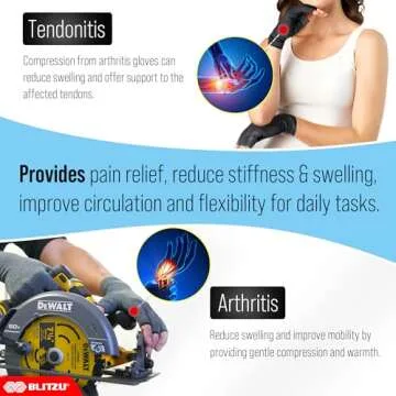 Compression Arthritis Gloves for Women and Men, Fingerless Rheumatoid Arthritis Carpal Tunnel Pain Relief Gloves, Hand Support Wrist Brace for Tendonitis Swelling Crocheting Typing Neuropathy Pink S