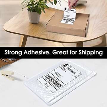 Pacific Mailer 4" x 6" Thermal Labels Direct Thermal Shipping Labels 500 Fanfold Labels