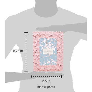 Laura Ashley Pink Floral Picture Frame - Elegant Home Decor