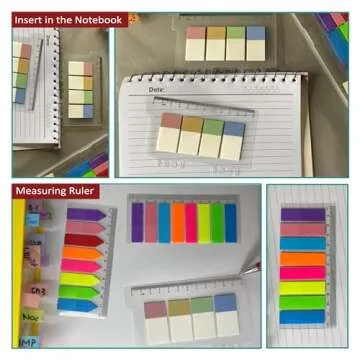 LAMBOCK 1540 Pcs Book Annotation Kit - Waterproof Clear Sticky Notes Set | Sticky Book Tabs, Index Tabs, Pastel Tabs, Transparent Sticky Notes for Journaling, Office & School Supplies