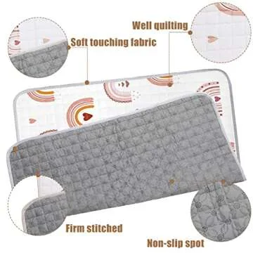 Boho Rainbow Portable Baby Play Mat for Safe Baby Play