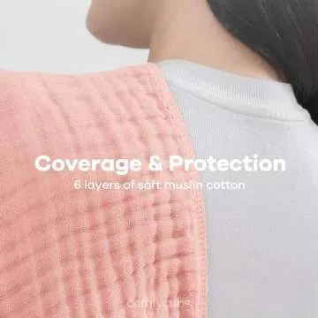 Comfy Cubs Muslin Burp Cloth Set - 10 Large, Ultra Absorbent