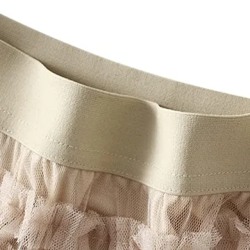 Dirholl Women's A-Line Fairy Elastic Waist Midi Skirt Tutu B